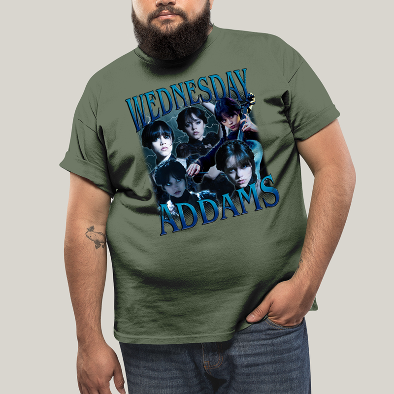 Camiseta Plus Size Algodão Unissex T shirt Wandinha Wednesday Adams