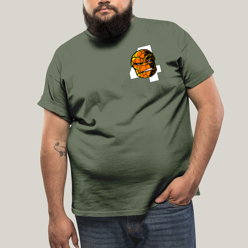 Camiseta Plus Size Algodão Unissex T shirt Quarteto Fantástico Logo Coisa