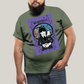 Camiseta Plus Size Algodão Unissex T shirt Wandinha Fundo Roxo