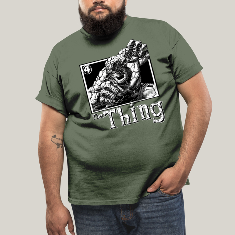 Camiseta Plus Size Algodão Unissex T shirt Quarteto Fantástico The Thing