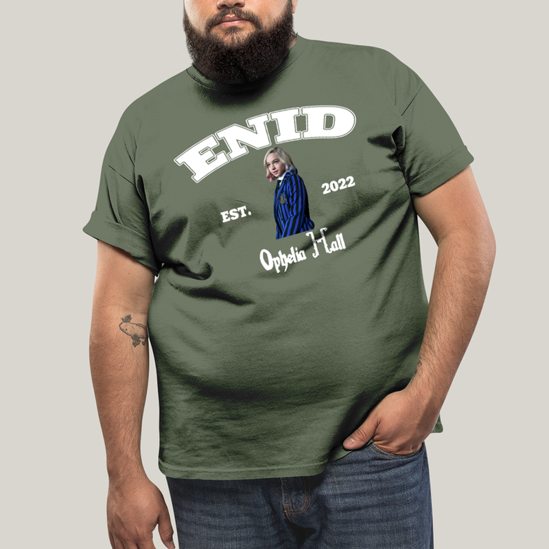 Camiseta Plus Size Algodão Unissex T shirt Wandinha Enid Est 2022