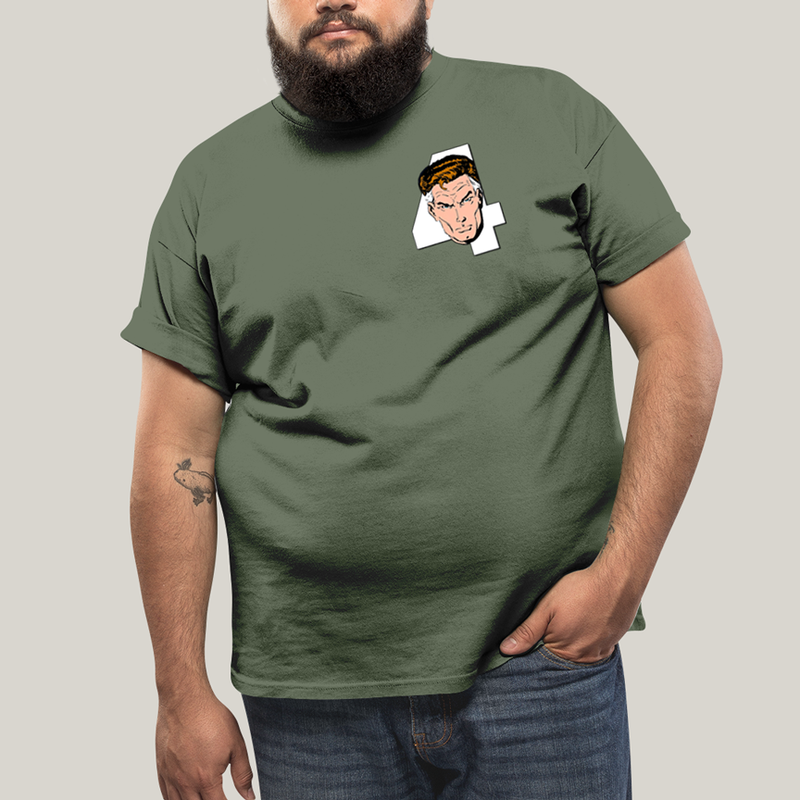 Camiseta Plus Size Algodão Unissex T shirt Quarteto Fantástico Logo Sr Fantástico