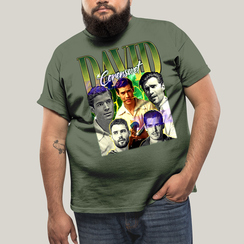 Camiseta Plus Size Algodão Unissex T shirt Superman David Corenswet Verde