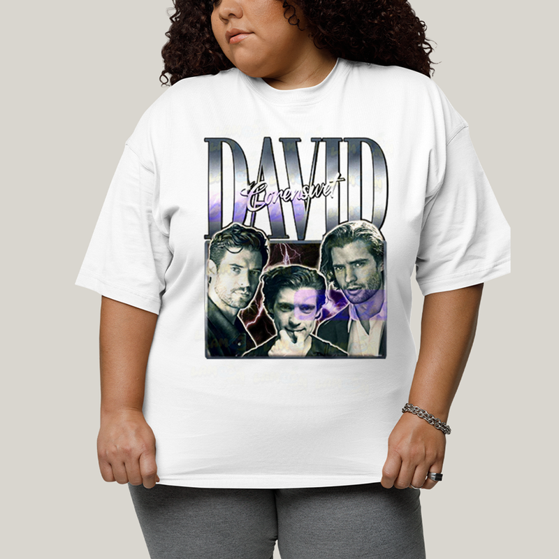 Camiseta Plus Size Algodão Unissex T shirt Superman David Corenswet Prateado