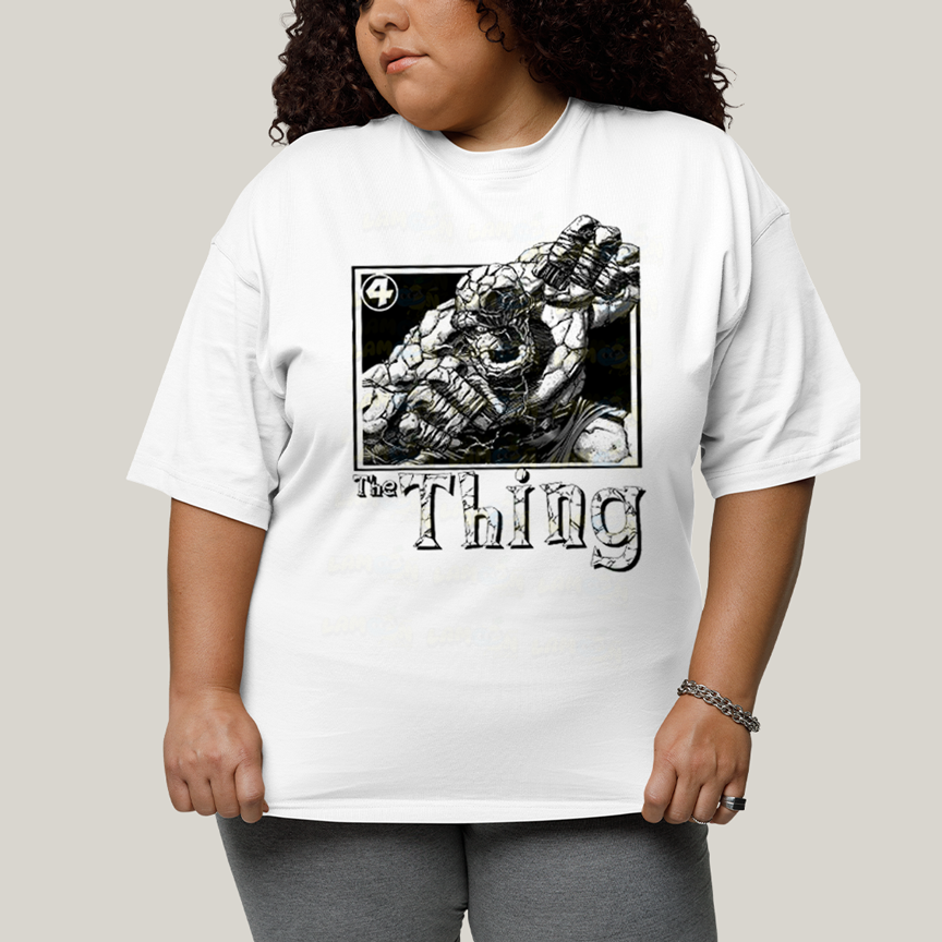 Camiseta Plus Size Algodão Unissex T shirt Quarteto Fantástico The Thing