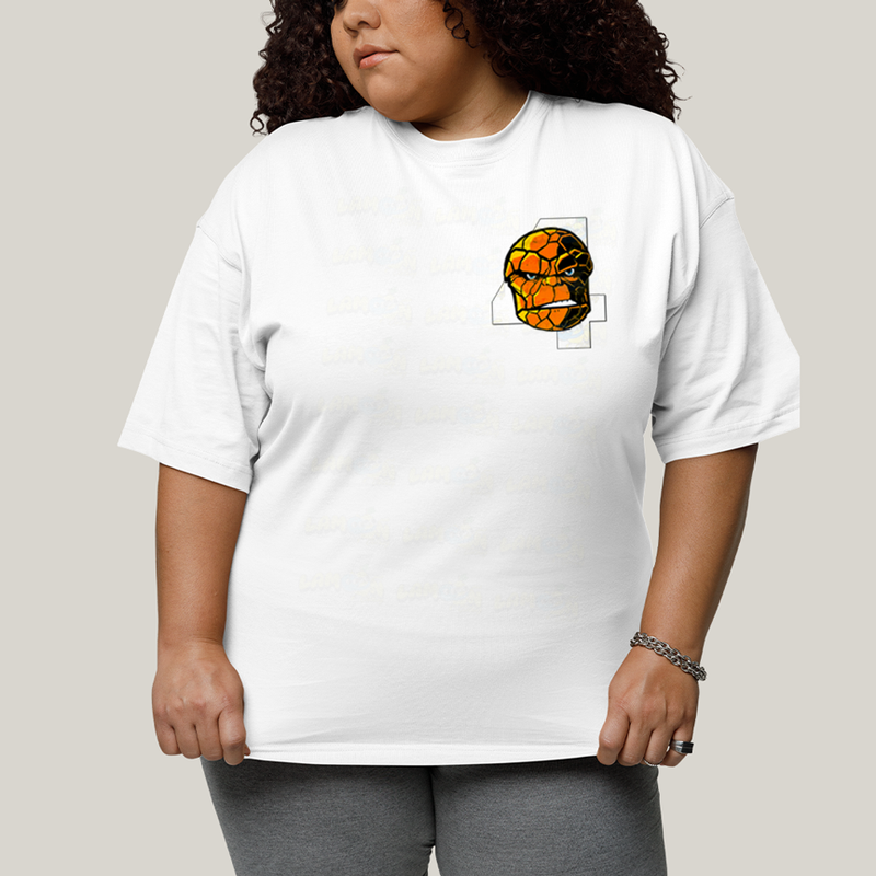 Camiseta Plus Size Algodão Unissex T shirt Quarteto Fantástico Logo Coisa