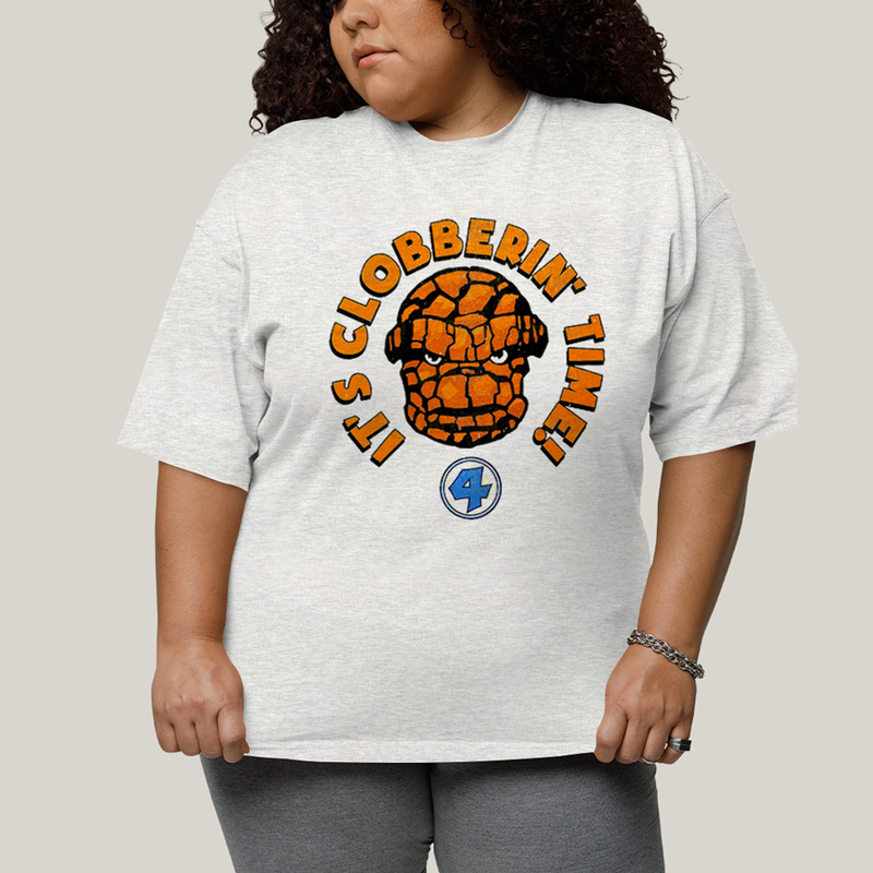 Camiseta Plus Size Algodão Unissex T shirt Quarteto Fantástico O Coisa Tá na Hora do Pau 1