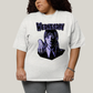 Camiseta Plus Size Algodão Unissex T shirt Wandinha Roxo Wednesday