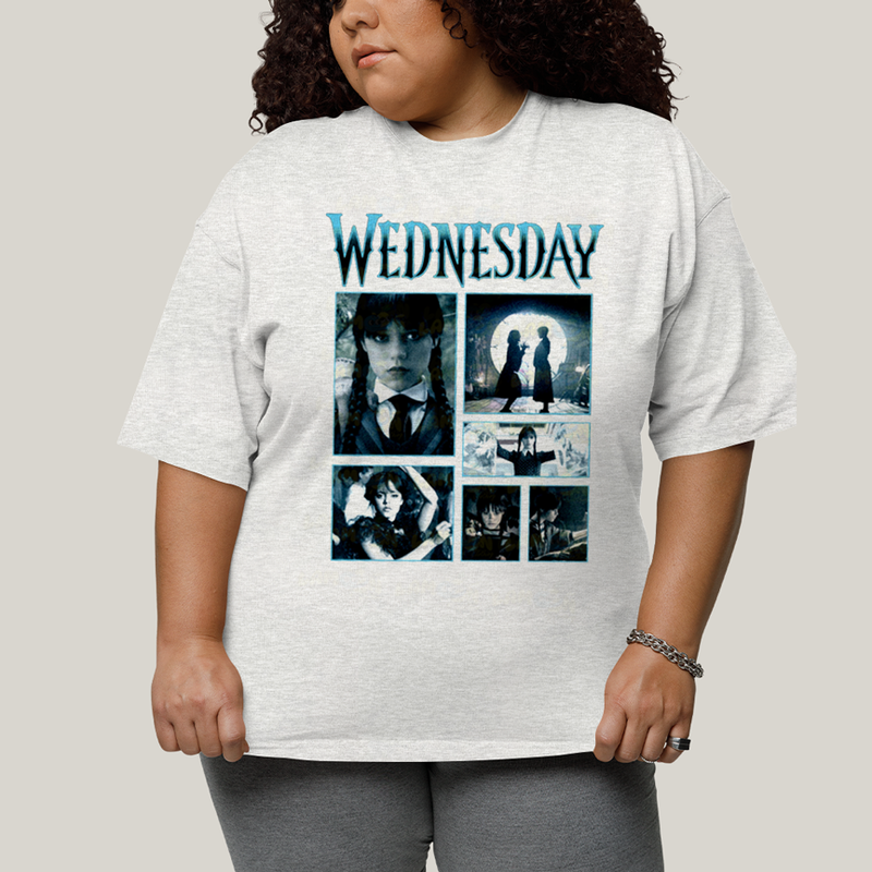 Camiseta Plus Size Algodão Unissex T shirt Wandinha Wednesday 1