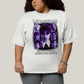 Camiseta Plus Size Algodão Unissex T shirt Wandinha Roxo Wednesday Eu Não Sou Estranho, Todo Mundo é
