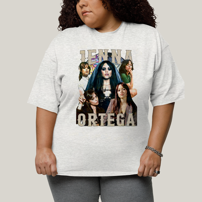 Camiseta Plus Size Algodão Unissex T shirt Wandinha Jenna Ortega Atriz