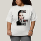Camiseta Plus Size Algodão Unissex T shirt Wandinha Essa é Minha Cara Feliz