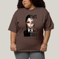 Camiseta Plus Size Algodão Unissex T shirt Wandinha Essa é Minha Cara Feliz