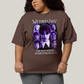 Camiseta Plus Size Algodão Unissex T shirt Wandinha Roxo Wednesday Eu Não Sou Estranho, Todo Mundo é