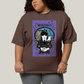 Camiseta Plus Size Algodão Unissex T shirt Wandinha Fundo Roxo