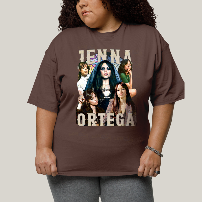 Camiseta Plus Size Algodão Unissex T shirt Wandinha Jenna Ortega Atriz