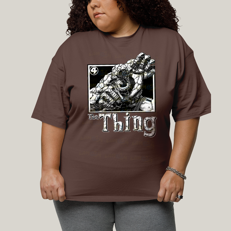 Camiseta Plus Size Algodão Unissex T shirt Quarteto Fantástico The Thing