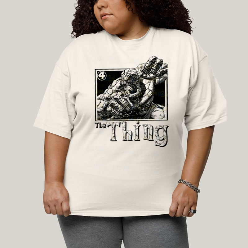 Camiseta Plus Size Algodão Unissex T shirt Quarteto Fantástico The Thing