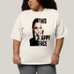 Camiseta Plus Size Algodão Unissex T shirt Wandinha Essa é Minha Cara Feliz