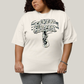 Camiseta Plus Size Algodão Unissex T shirt Surfista Prateado Retrô
