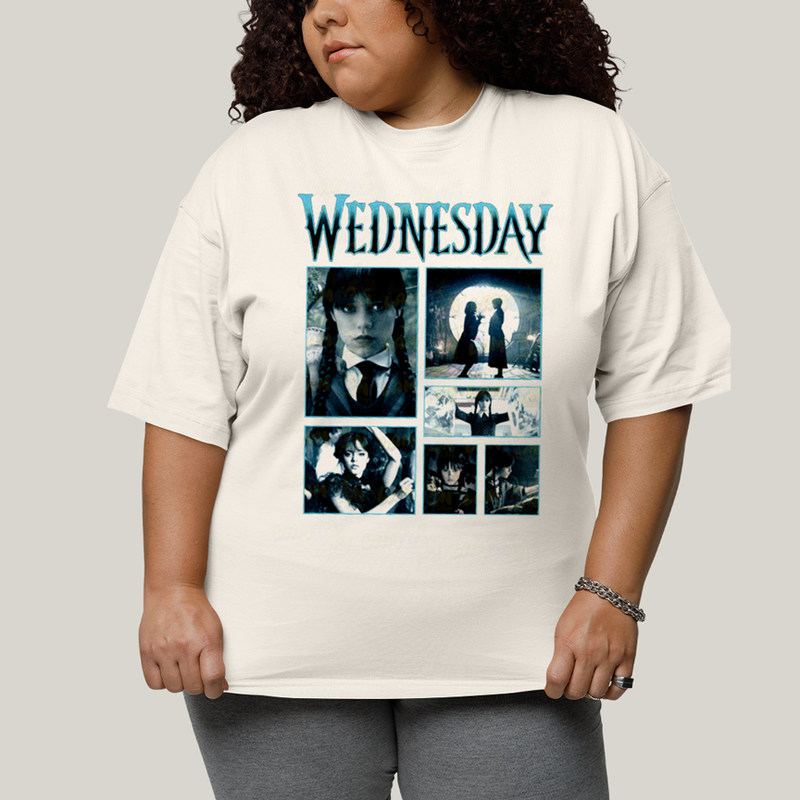 Camiseta Plus Size Algodão Unissex T shirt Wandinha Wednesday 1
