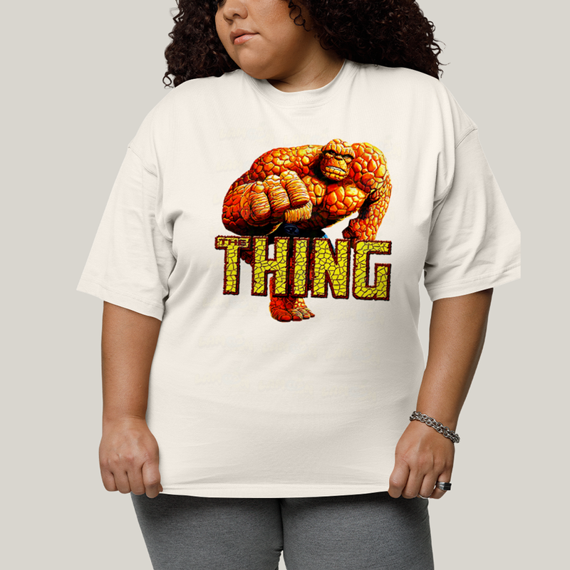 Camiseta Plus Size Algodão Unissex T shirt Quarteto Fantástico Thing Coisa
