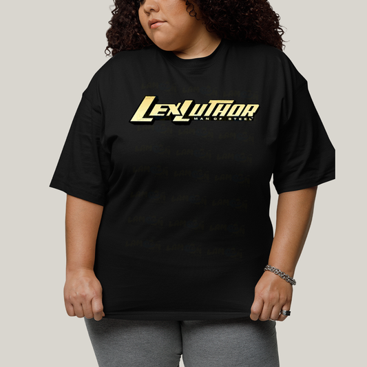 Camiseta Plus Size Algodão Unissex T shirt Superman Lex Luthor Man Of Steel