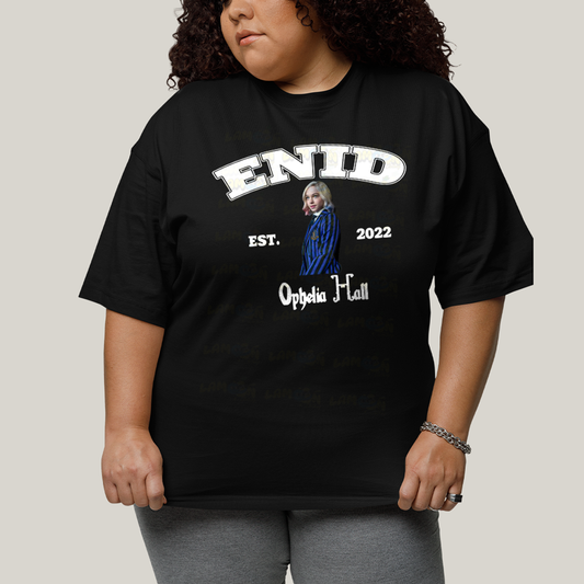 Camiseta Plus Size Algodão Unissex T shirt Wandinha Enid Est 2022
