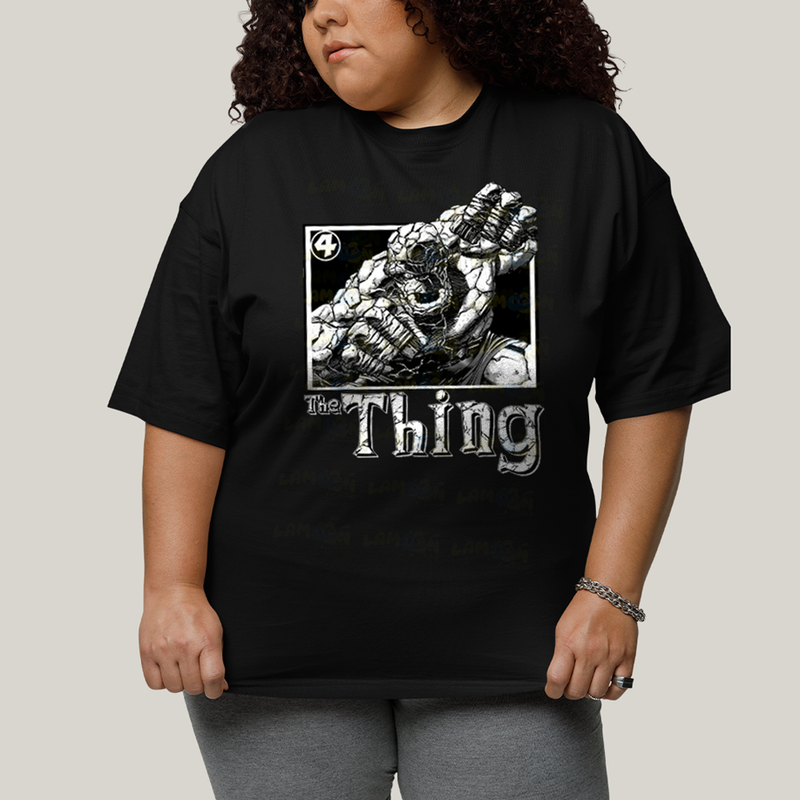 Camiseta Plus Size Algodão Unissex T shirt Quarteto Fantástico The Thing
