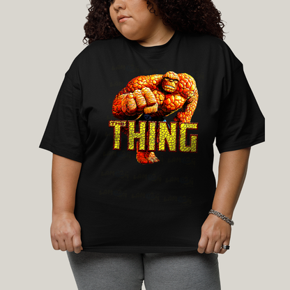 Camiseta Plus Size Algodão Unissex T shirt Quarteto Fantástico Thing Coisa