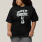 Camiseta Plus Size Algodão Unissex T shirt Surfista Prateado Retrô
