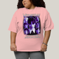 Camiseta Plus Size Algodão Unissex T shirt Wandinha Roxo Wednesday Eu Não Sou Estranho, Todo Mundo é