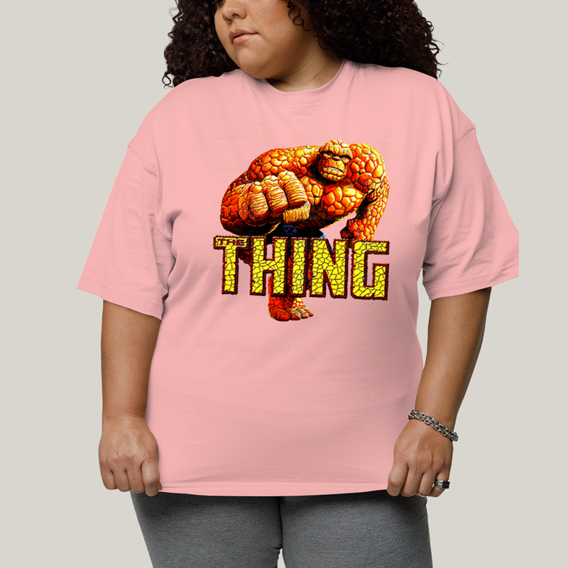 Camiseta Plus Size Algodão Unissex T shirt Quarteto Fantástico Thing Coisa