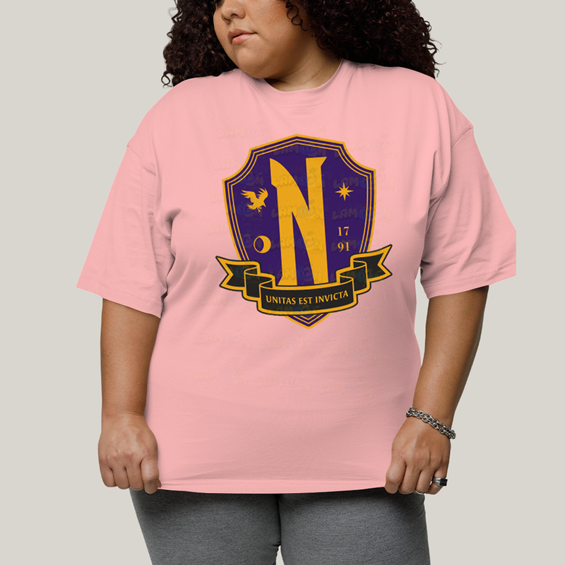 Camiseta Plus Size Algodão Unissex T shirt Wandinha Unitas Est Invicta