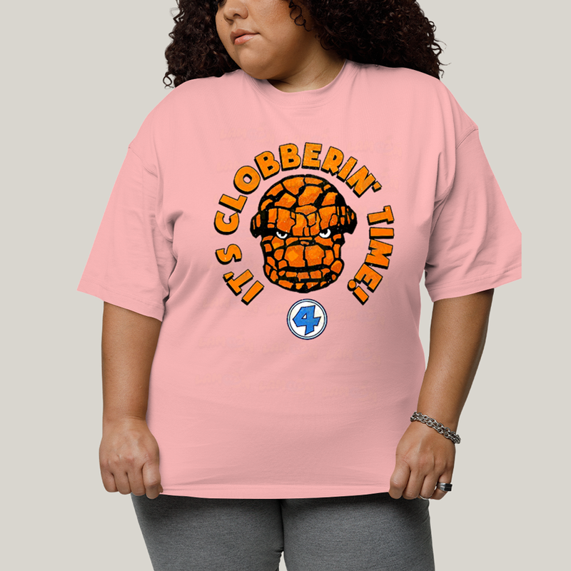 Camiseta Plus Size Algodão Unissex T shirt Quarteto Fantástico O Coisa Tá na Hora do Pau 1