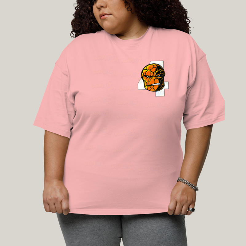Camiseta Plus Size Algodão Unissex T shirt Quarteto Fantástico Logo Coisa