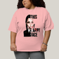Camiseta Plus Size Algodão Unissex T shirt Wandinha Essa é Minha Cara Feliz