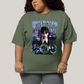 Camiseta Plus Size Algodão Unissex T shirt Wandinha Wednesday Blue