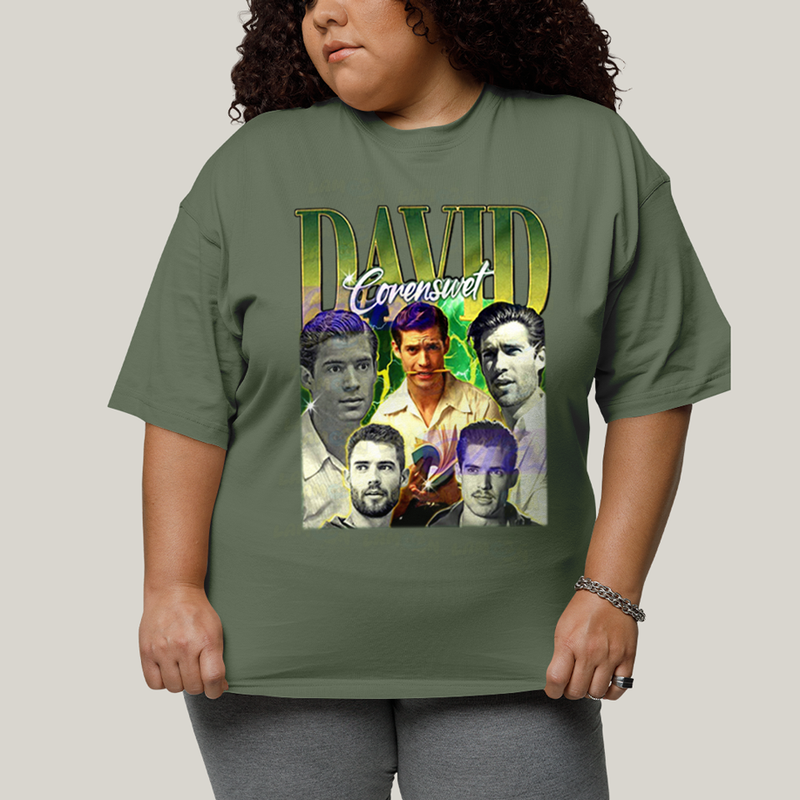 Camiseta Plus Size Algodão Unissex T shirt Superman David Corenswet Verde