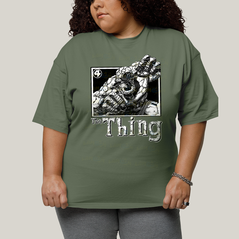 Camiseta Plus Size Algodão Unissex T shirt Quarteto Fantástico The Thing