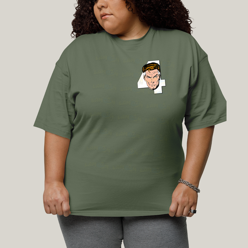 Camiseta Plus Size Algodão Unissex T shirt Quarteto Fantástico Logo Sr Fantástico