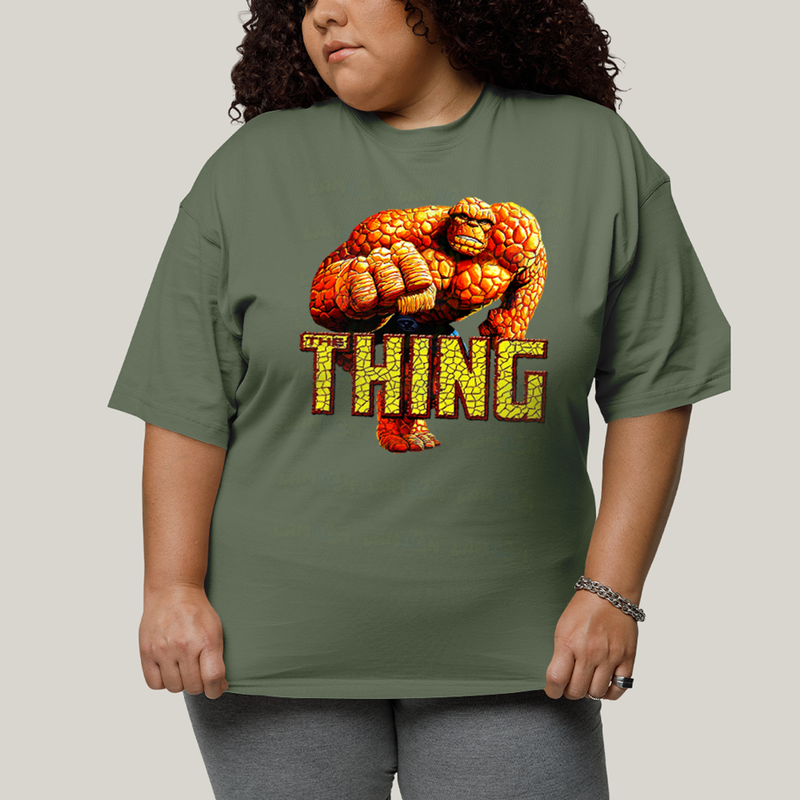 Camiseta Plus Size Algodão Unissex T shirt Quarteto Fantástico Thing Coisa
