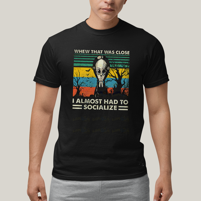 Camiseta Algodão Unissex T shirt Wandinha Quase Tive Que Socializar