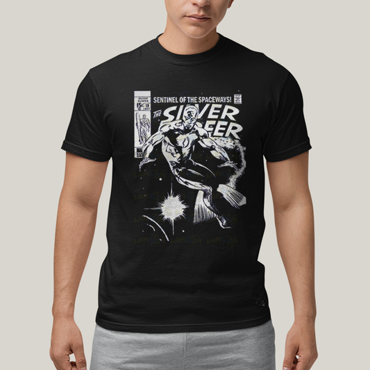 Camiseta Algodão Unissex T shirt Quarteto Fantástico O Surfista Prateado