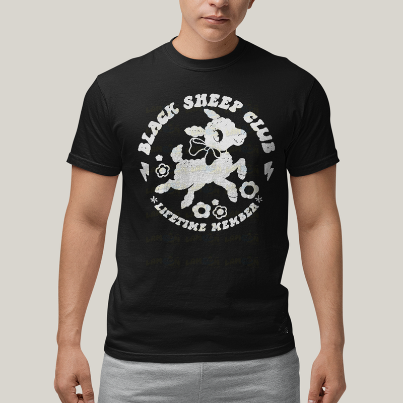 Camiseta Algodão Unissex T shirt Black Sheep Club