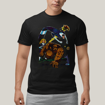 Camiseta Algodão Unissex T shirt O Quarteto Fantástico Cartoon