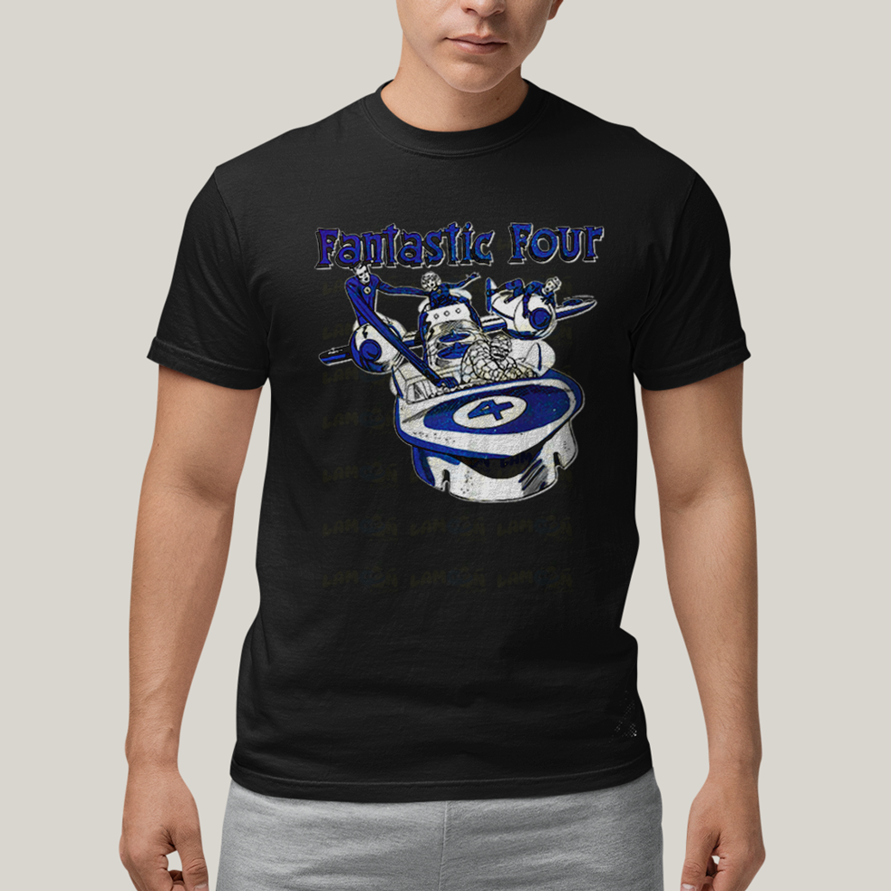 Camiseta Algodão Unissex T shirt Quarteto Fantástico Nave