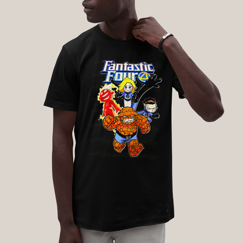 Camiseta Algodão Unissex T shirt Quarteto Fantástico Infantil