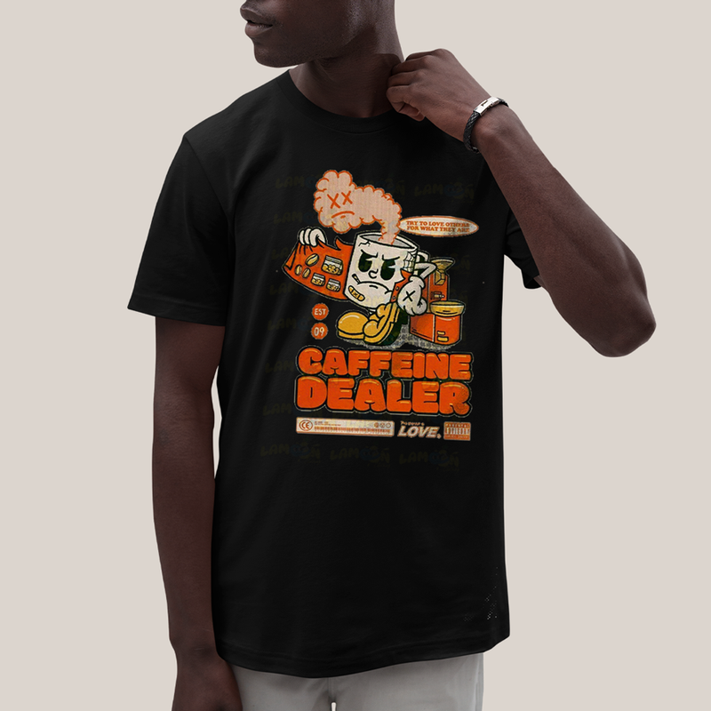 Camiseta Algodão Unissex T shirt Traficante de Cafeina