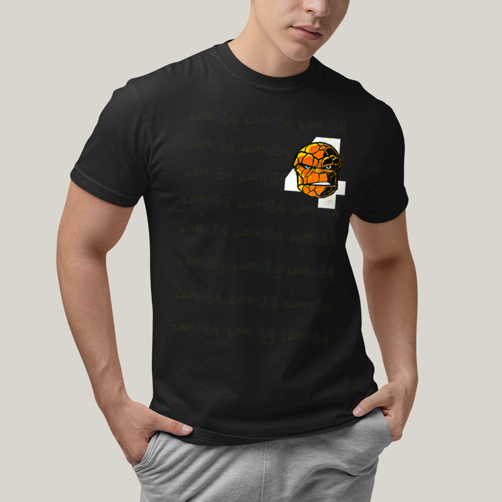 Camiseta Algodão Unissex T shirt Quarteto Fantástico Logo Coisa